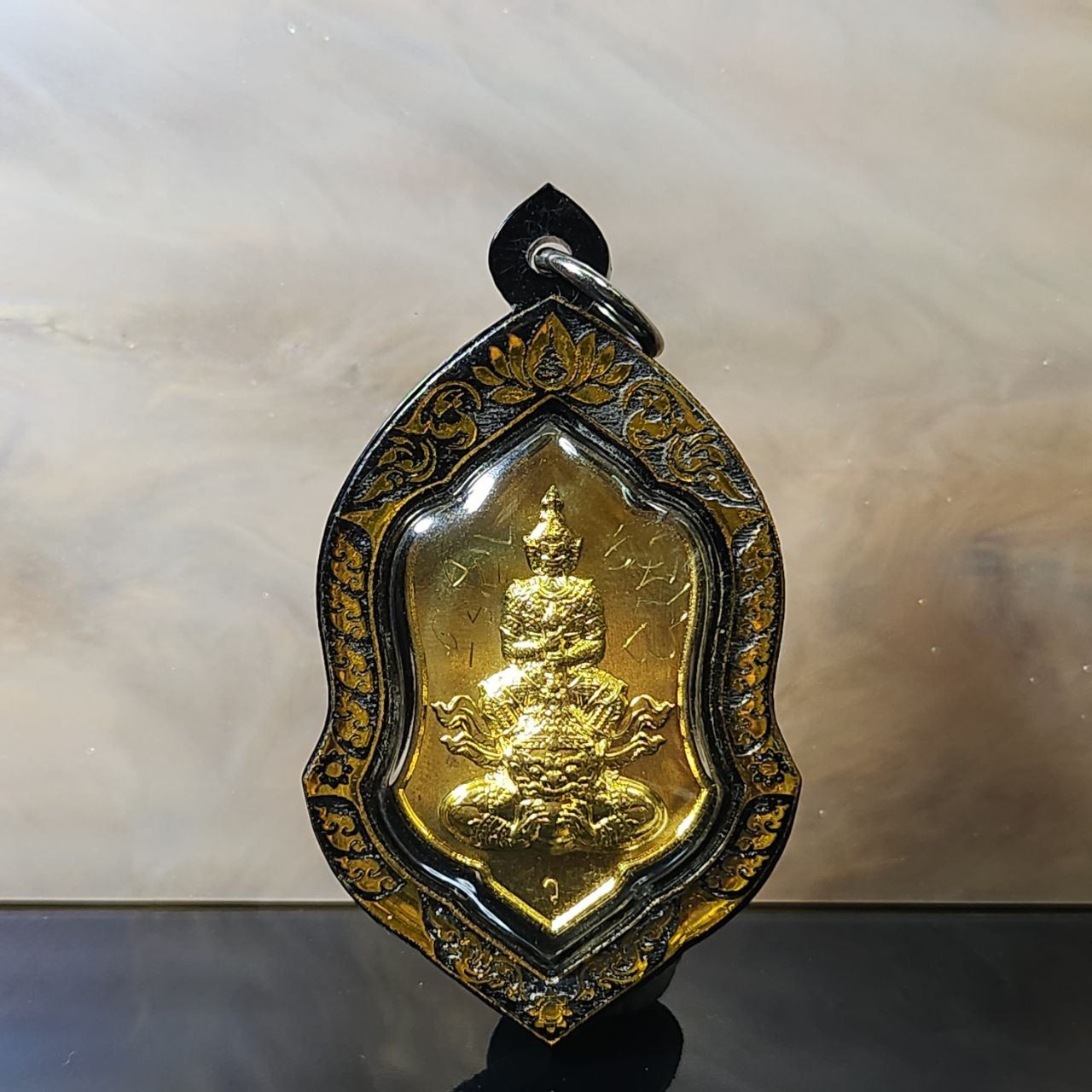 ARCHAN WEE阿赞魏鬼王骑拉胡天神黄铜材质（镭射雕刻防水壳） | Jin Thai Fo Pai