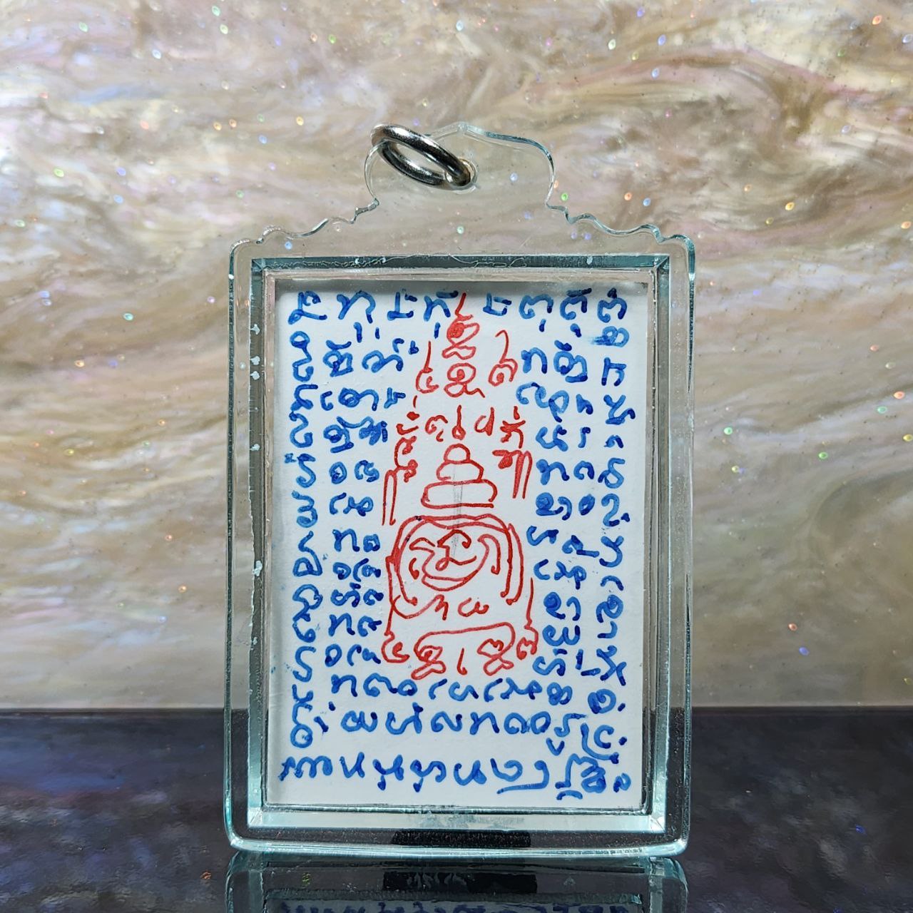 PHOR PONG婆旁自身法照后面印卡隆特殊经文（透明亚克力防水壳） | Jin Thai Fo Pai