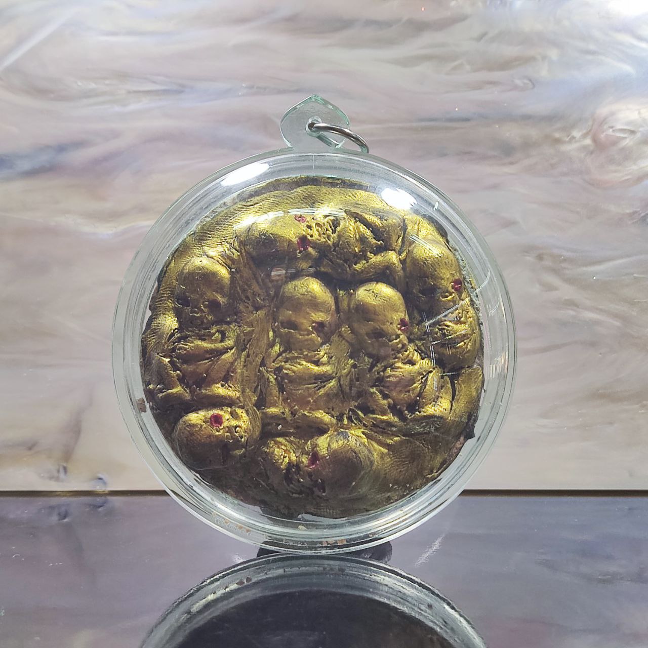 ARCHAN RICH阿赞沥吸财招财七灵路过天灵盖（透明防水壳）
 | Jin Thai Fo Pai