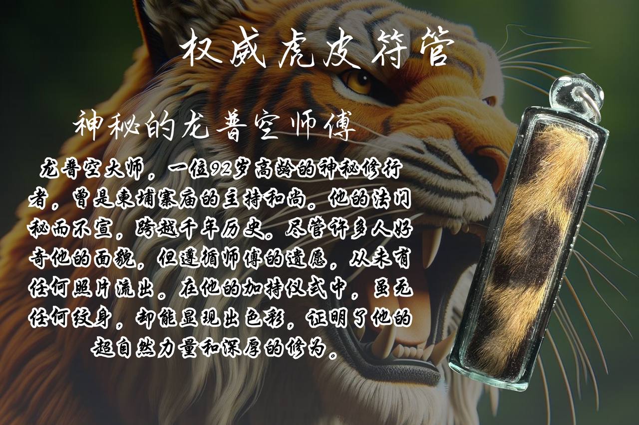 LP KONG 龙普控 豹皮挡煞符管 | Jin Thai Fo Pai