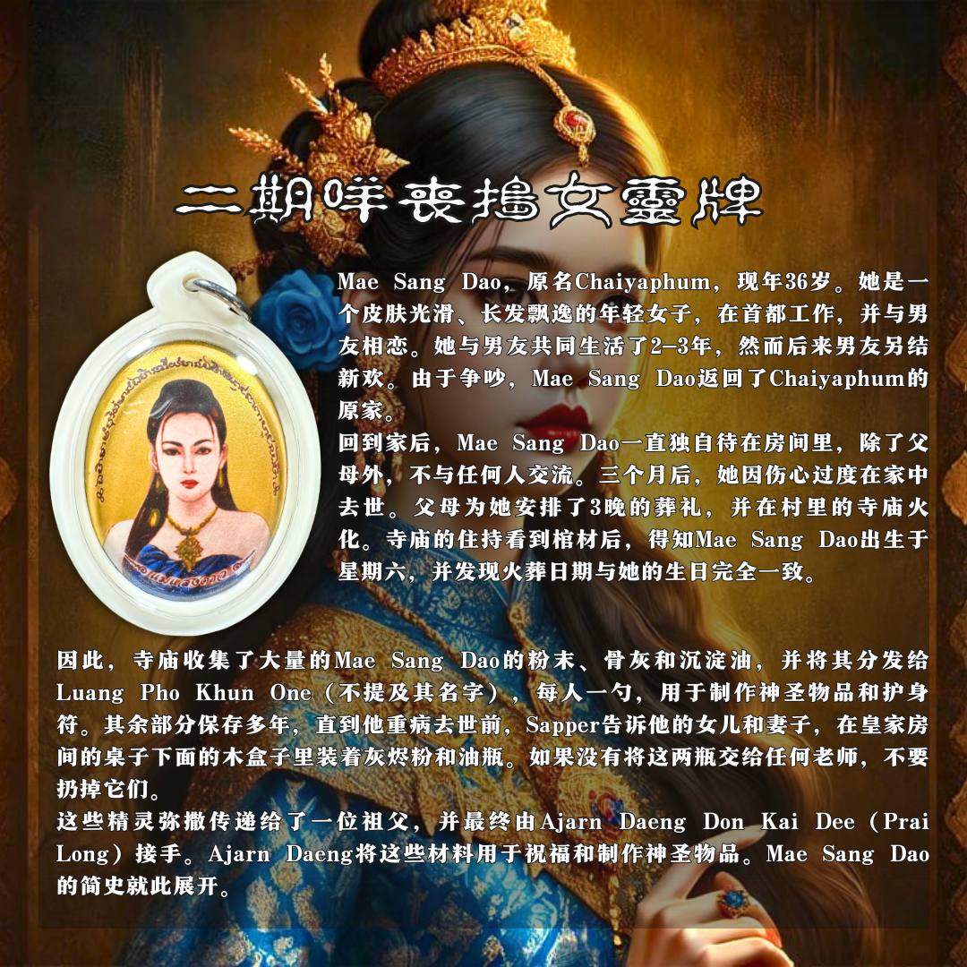 ARCHAN DAENG 阿赞癫二期颡菿姐姐【理事版-金色瓷面象牙白防水壳】
 | SAN Pin Selection