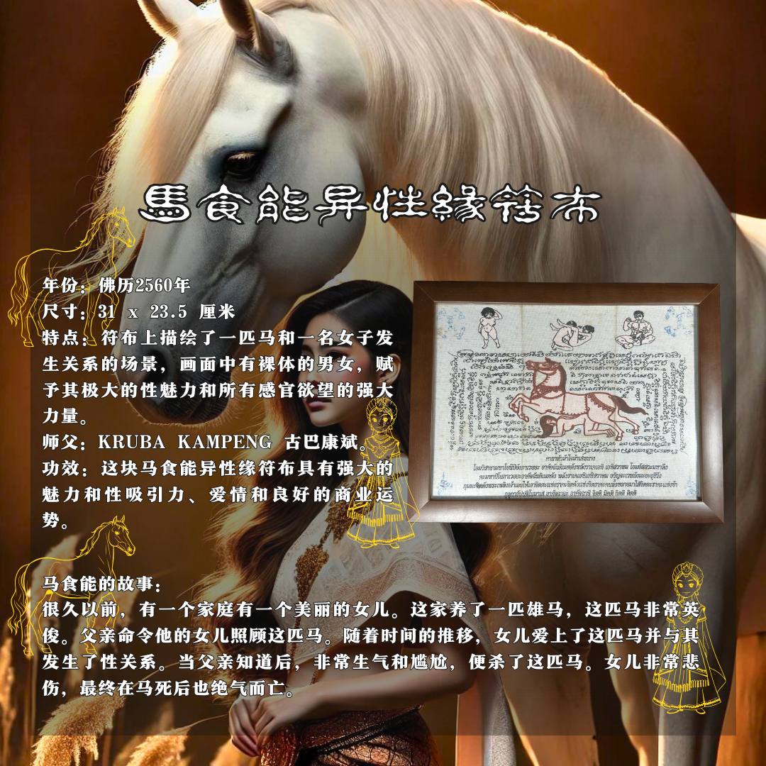 KRUBA KAMPENG 古巴康斌马食能异性缘符布（现物实拍）
 | Jin Thai Fo Pai