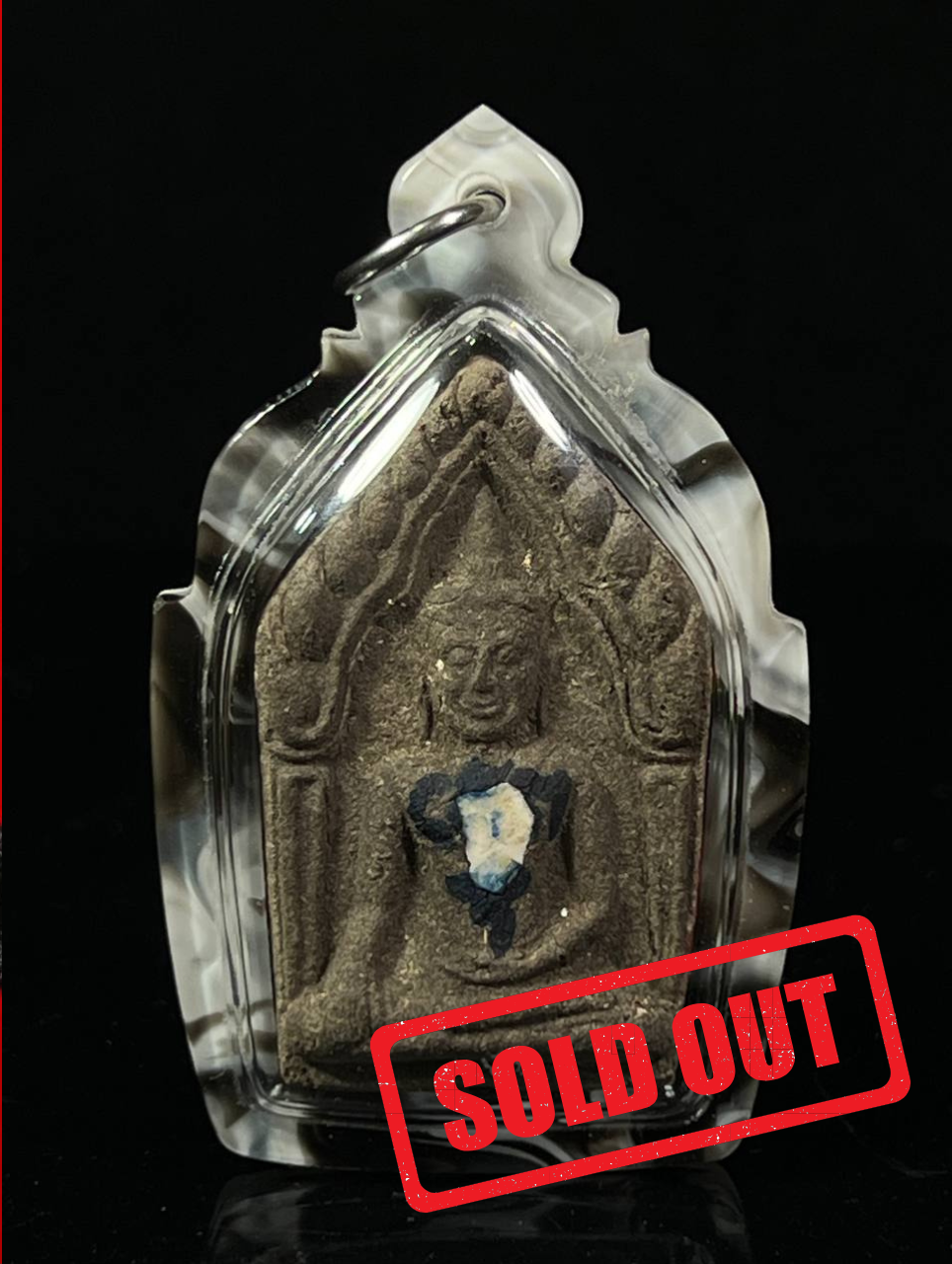 Jin Thai Fo Pai - ARCHAN BOY阿赞拜早期百灵坤平（实物拍摄）三根符管前面一块骨块
