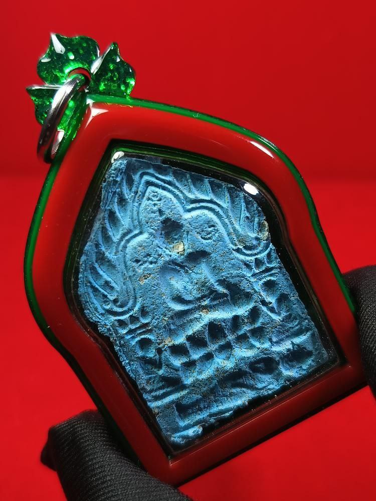 ARCHAN PLENG阿赞并59灵坤平R2怀旧版/试模版蓝色版（红青色多层亚克力防水壳）现物实拍 | SAN Pin Selection