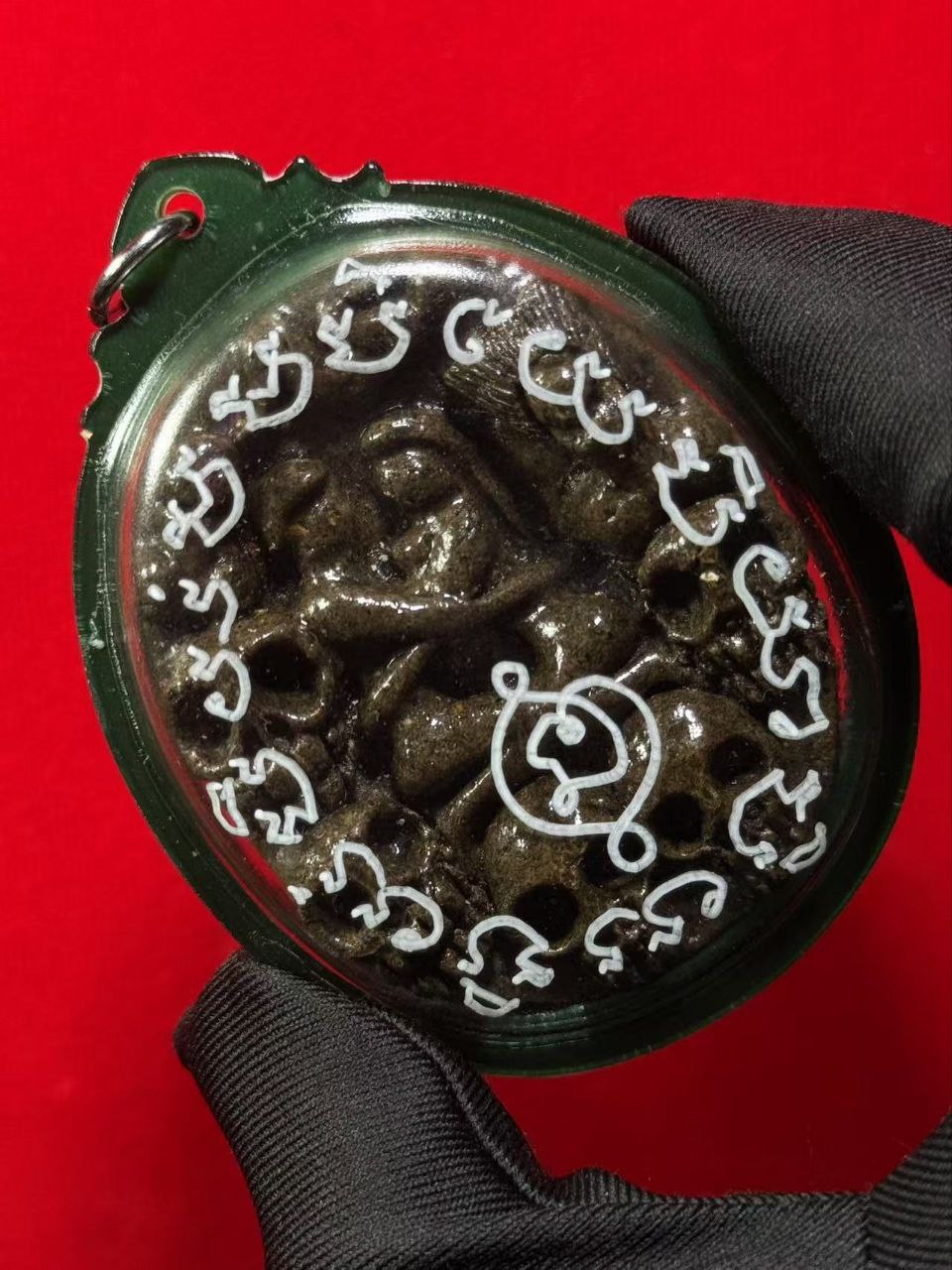 ARCHAN DAENG阿赞殿早期手捏模百鬼成愿燕通（绿色亚克力防水壳）现物实拍
 | Jin Thai Fo Pai