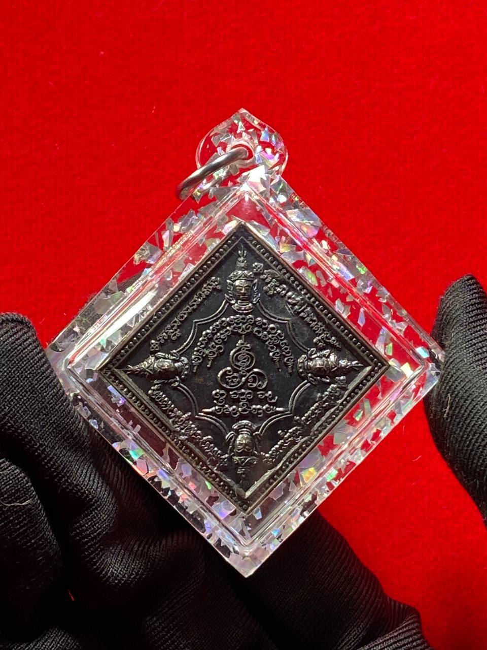 KRUBA BOONCHOM古巴文春四面佛九宝铜（银亮片亚克力防水壳）现物实拍 | Jin Thai Fo Pai