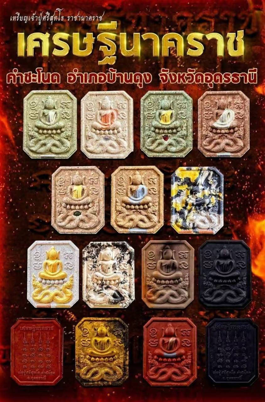 Phra Somdej Song Payanak Kuu 
崇迪骑双水龙佛牌 现物实拍 | SAN Pin Selection