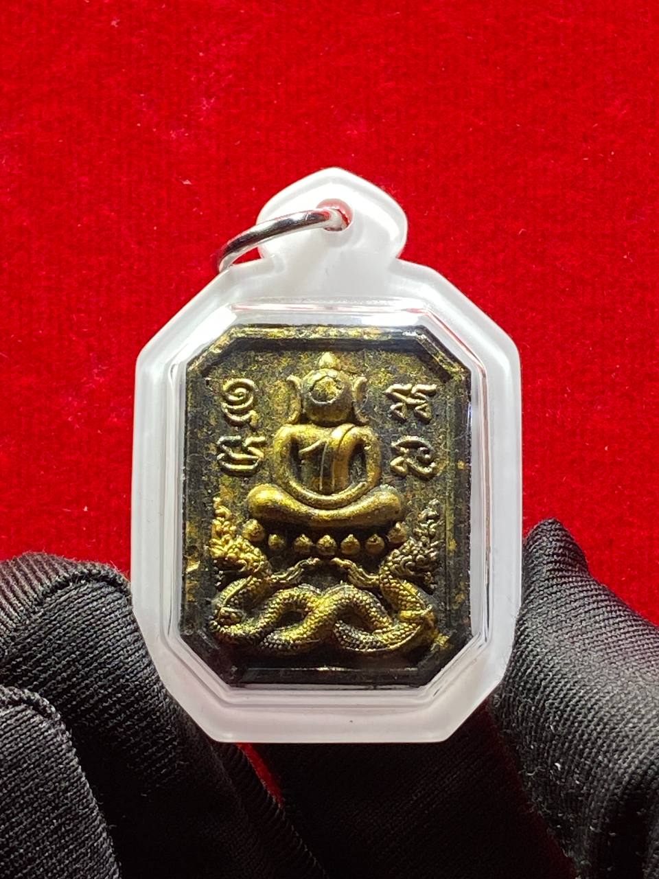 Jin Thai Fo Pai - Phra Somdej Song Payanak Kuu 
崇迪骑双水龙佛牌 现物实拍