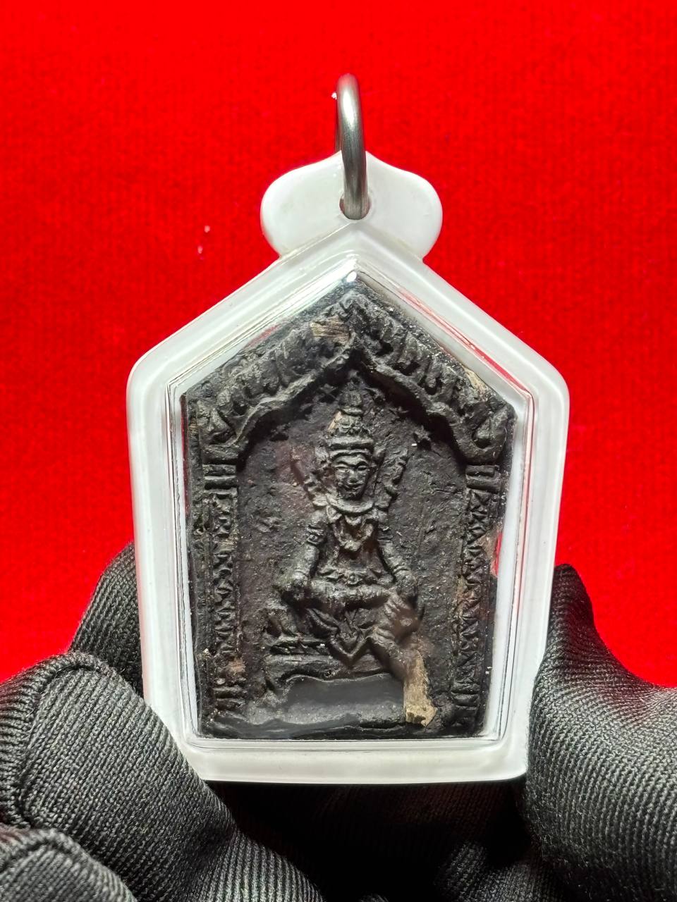 Jin Thai Fo Pai - KRUBA KAMPENG古巴康斌七星桃花魅力坤平背部象牙雕刻和合燕通（黑模-象牙白亚克力防水壳）