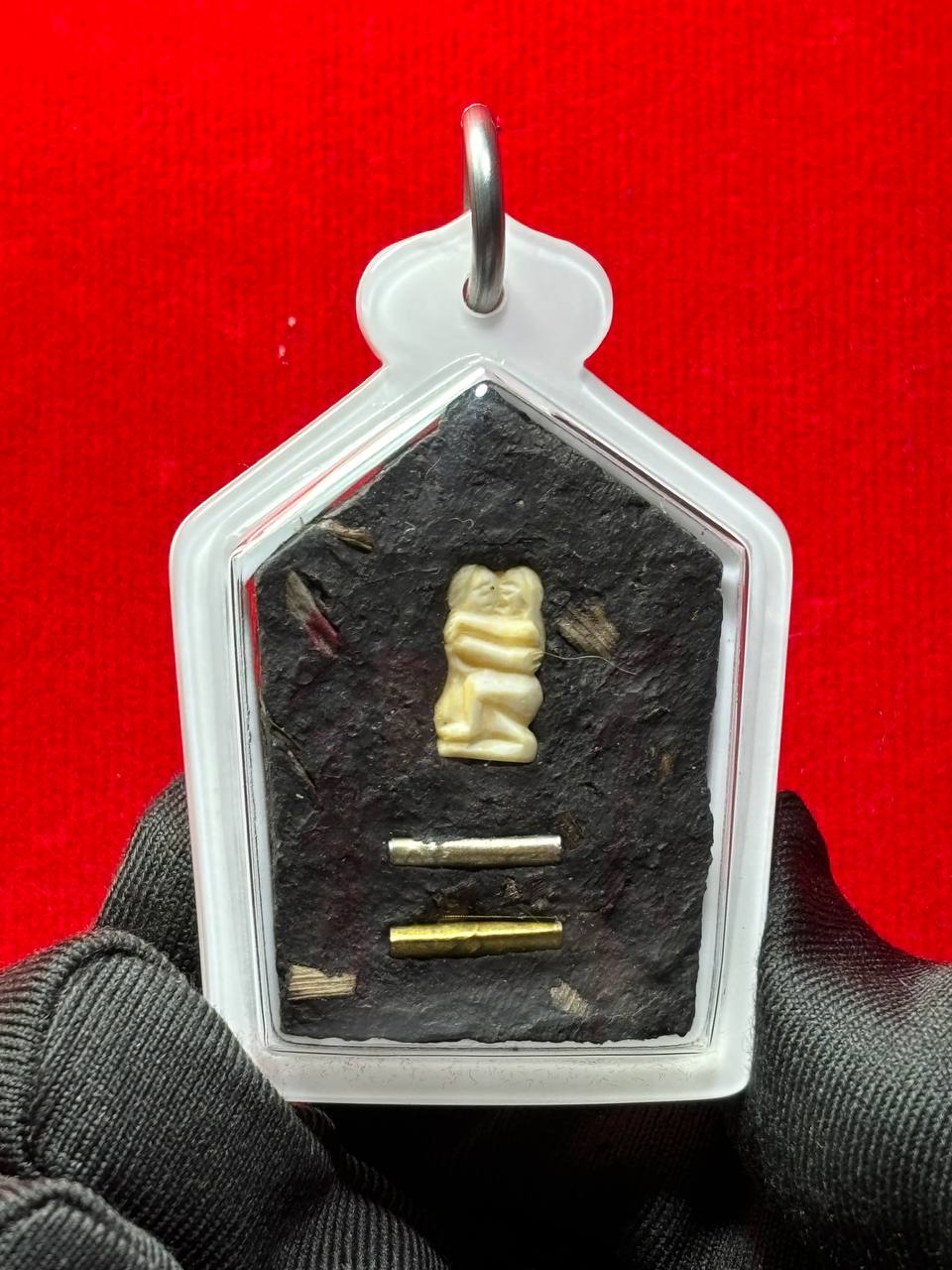 KRUBA KAMPENG古巴康斌七星桃花魅力坤平背部象牙雕刻和合燕通（黑模-象牙白亚克力防水壳） | Jin Thai Fo Pai