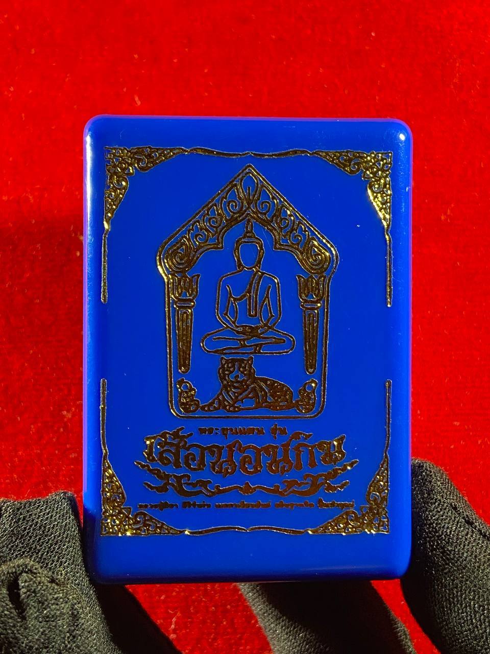 黎逸府Wat Ban Non Duea寺著名师父龙婆玛哈西拉（LP Mahasila）与阿赞布（Phra Ajarn Pu）联手督造【坤平吃睡虎 Phra Khun Phaen Suea Non Kin Model（高级Nam Lerk版）】现物实拍 | SAN Pin Selection