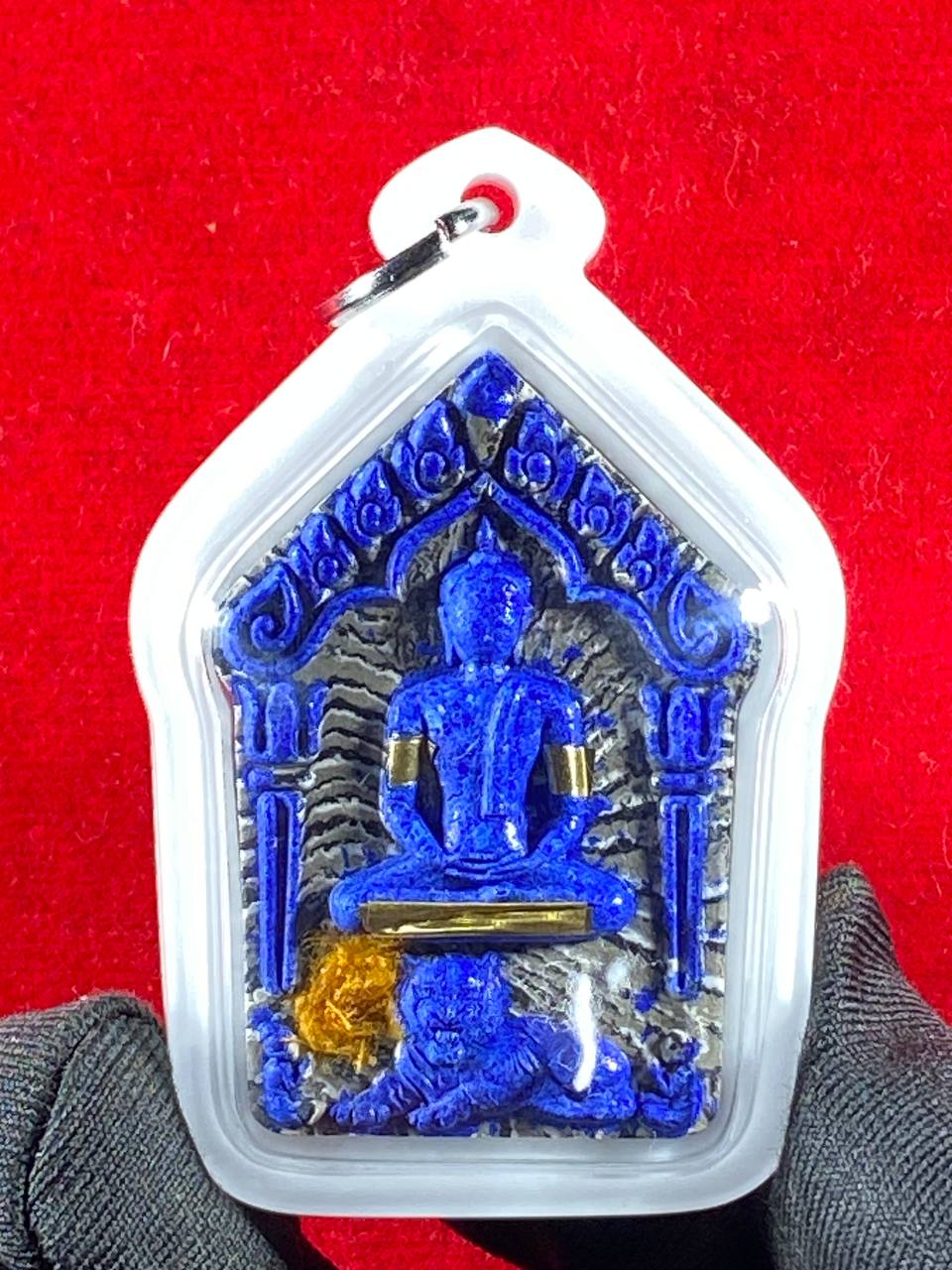 黎逸府Wat Ban Non Duea寺著名师父龙婆玛哈西拉（LP Mahasila）与阿赞布（Phra Ajarn Pu）联手督造【坤平吃睡虎 Phra Khun Phaen Suea Non Kin Model（高级Nam Lerk版）】现物实拍 | SAN Pin Selection