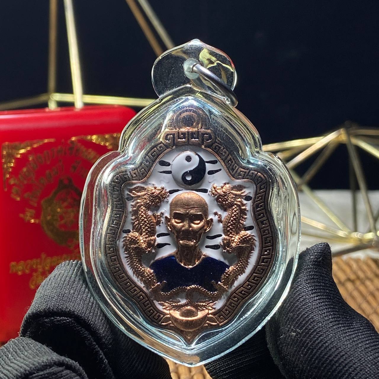 LP PHAT和ARCHAN UDOM福星高照白龙师【红铜龙亚材质】 | Jin Thai Fo Pai