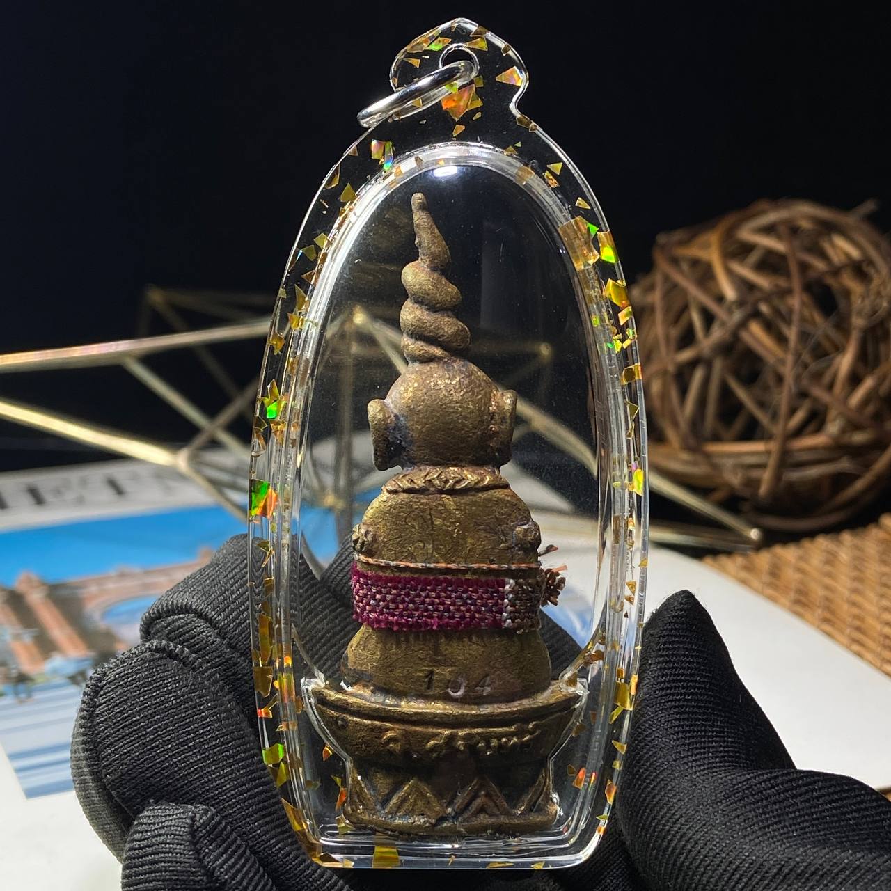 泰国素林府｜Ajarn Udom / Ajarn Boy
第三期「帝王红眼帕婴王」混合老黄铜金属版｜独立编号 No.104(现物实拍） | SAN Pin Selection