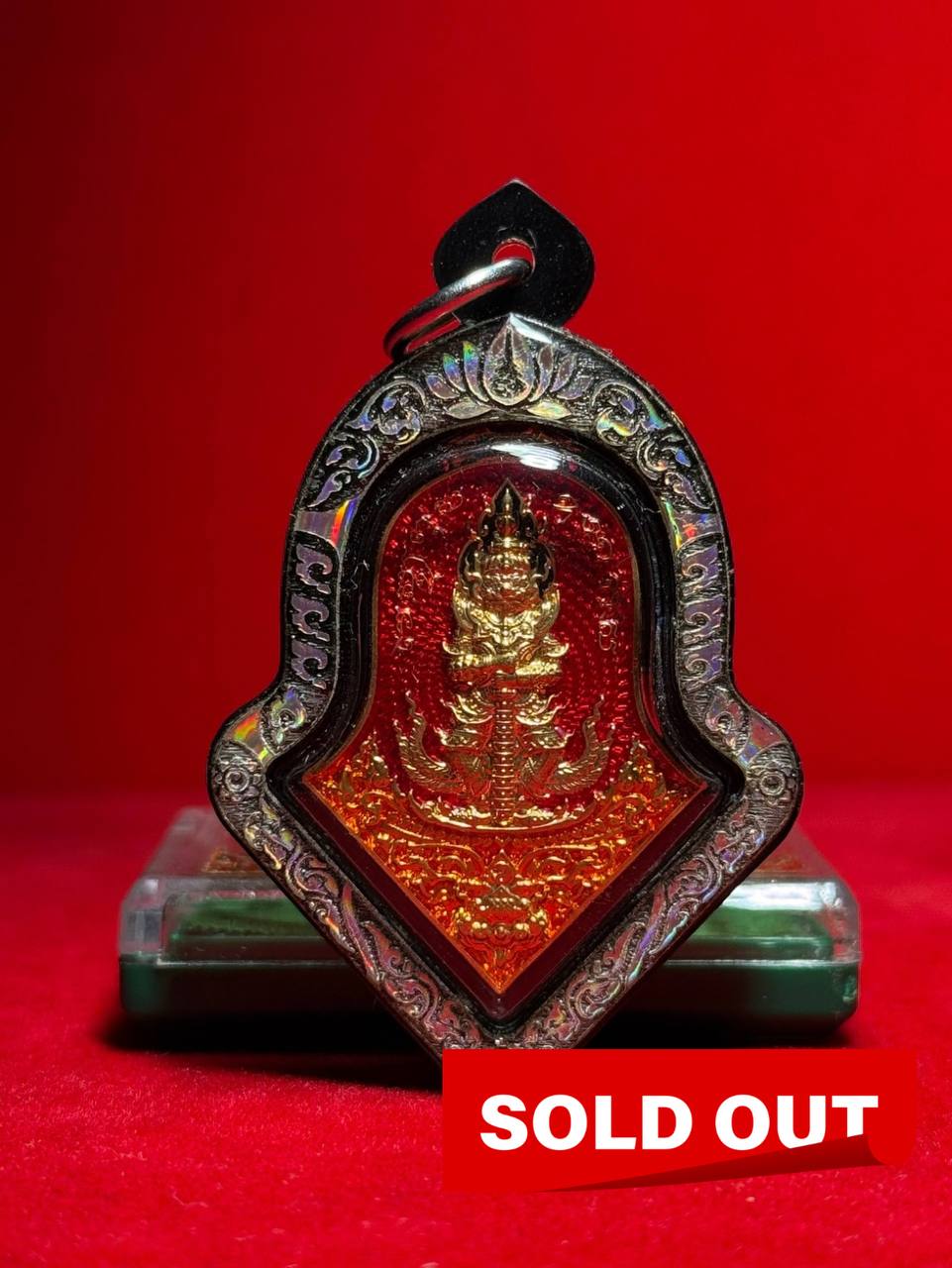 Jin Thai Fo Pai - LP YIT 龙婆易｜鬼王富裕掩面必达佛 LONGYA DAENG（龙牙红，镭射边亚克力防水壳）现物实拍