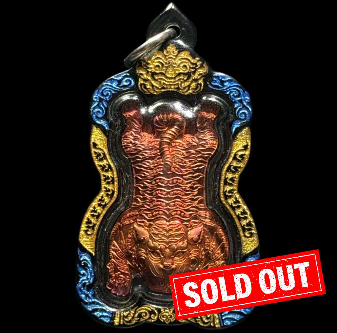 Jin Thai Fo Pai - 佛历2568・龙婆禅乃瓦桑卡比利迪寺庙限量咬钱虎连舍明后断头虎（NER THONG DEANG PIU FIVE｜Rian Phaya Saming Kin Muang）现物实拍