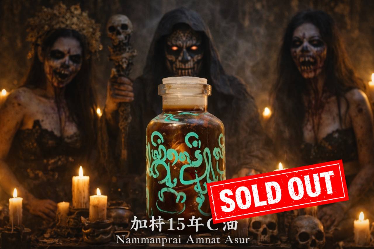 Jin Thai Fo Pai - 印尼土著黑巫师Momok Iel  Nammanprai Amnat Asur 加持15年的老C油（现物实拍（全世界只有这一罐 大罐装））