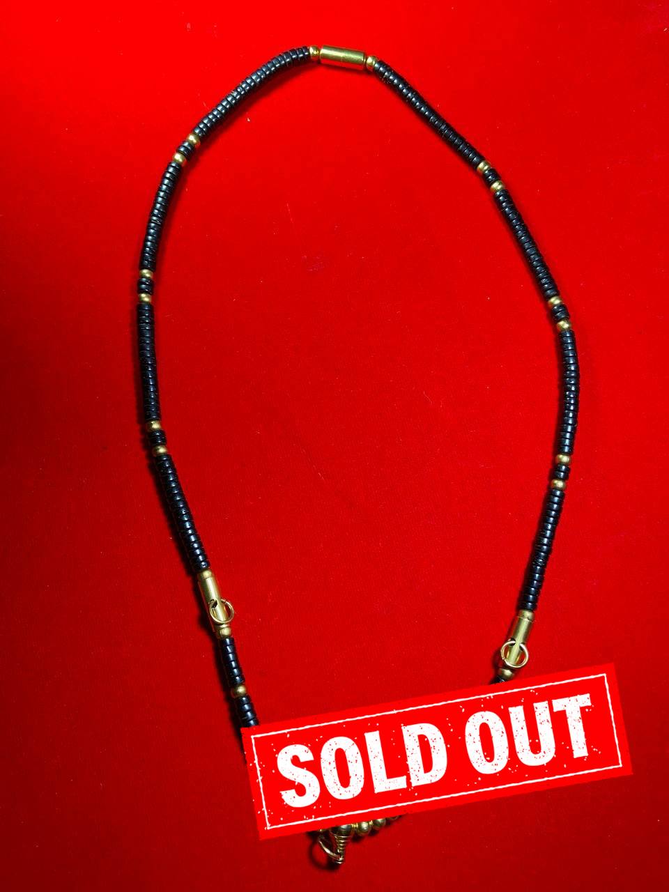 Jin Thai Fo Pai - 椰壳佛牌链【金色3扣】