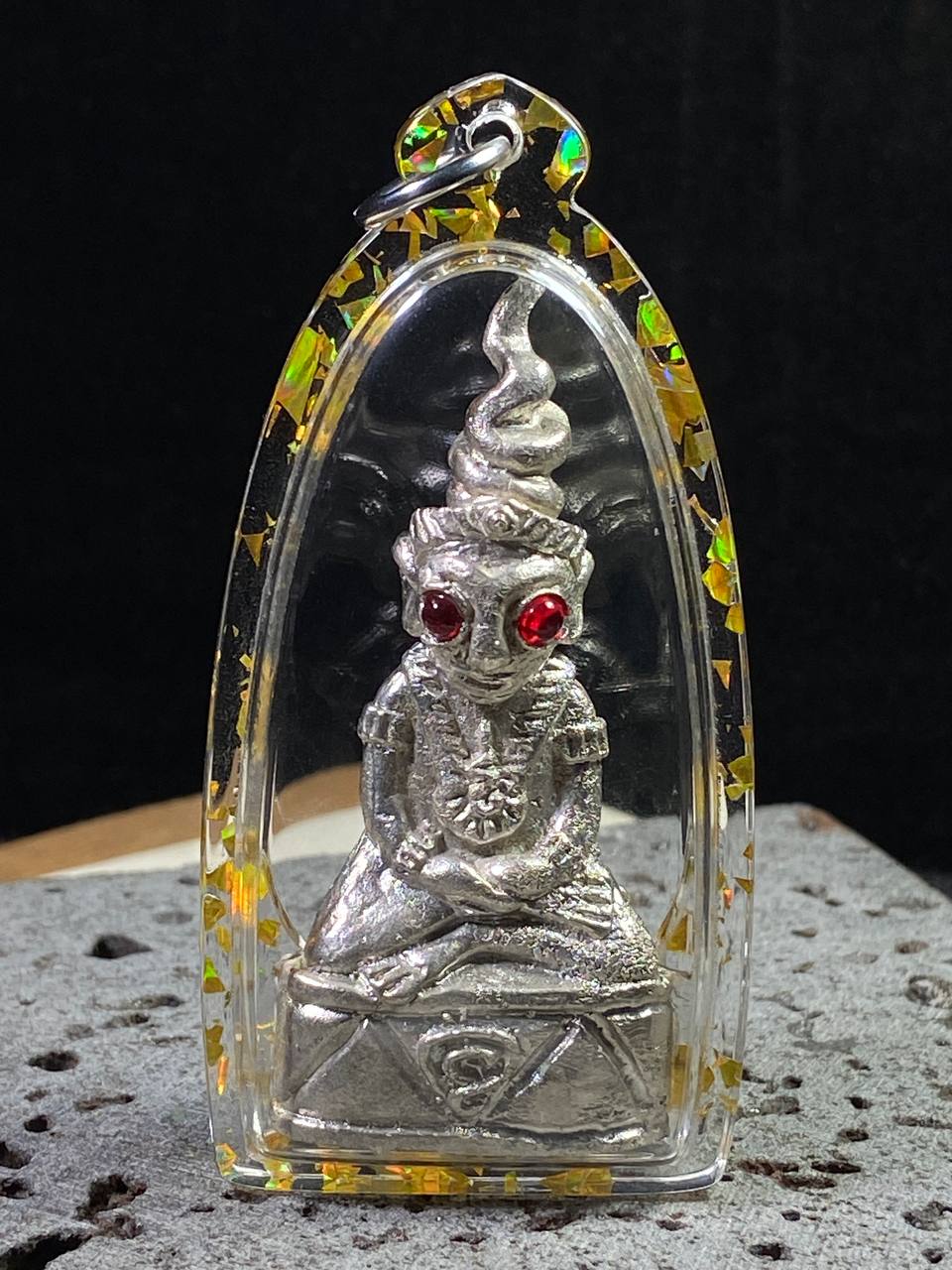 Jin Thai Fo Pai - 高級版本PRAIYA NGANG MAFIA YAI”帕罂大佬-純銀材質，全球仅限量督造20尊 （独立编号VIP5号）