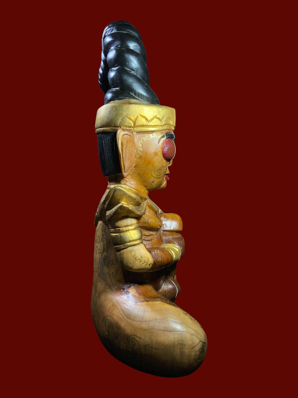 古法木雕 × 双师心力｜阿赞Daeng + 阿赞Rich 红眼帕罂供奉型（现物实拍） | Jin Thai Fo Pai