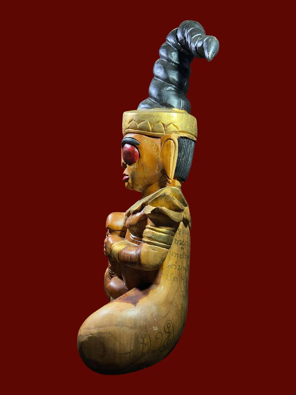 古法木雕 × 双师心力｜阿赞Daeng + 阿赞Rich 红眼帕罂供奉型（现物实拍） | Jin Thai Fo Pai