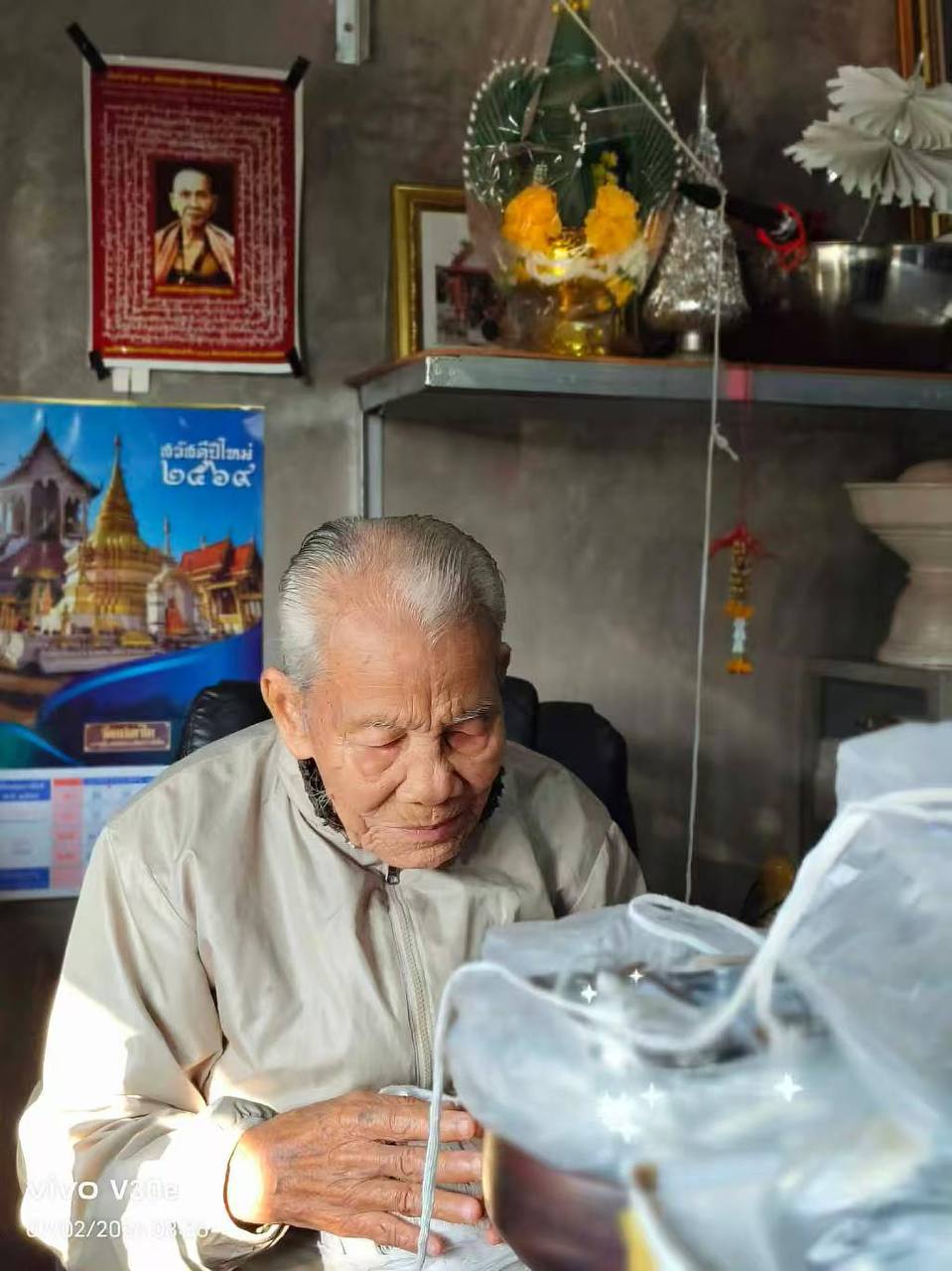 婆南丹@泰北老爷子 Phor Tan Suksabai 加持开光 超级异性缘坤平粉牌 2569年 | SAN Pin Selection