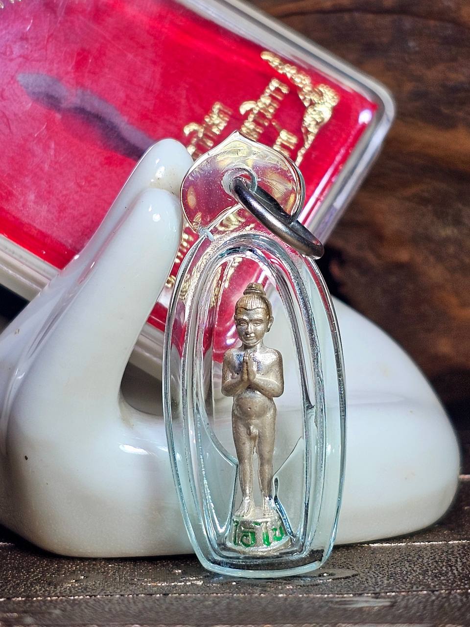 Jin Thai Fo Pai - 有几場大法會加持 精美防水殼 顯靈愛凱粒尊小金身(现物实拍）纯银材质