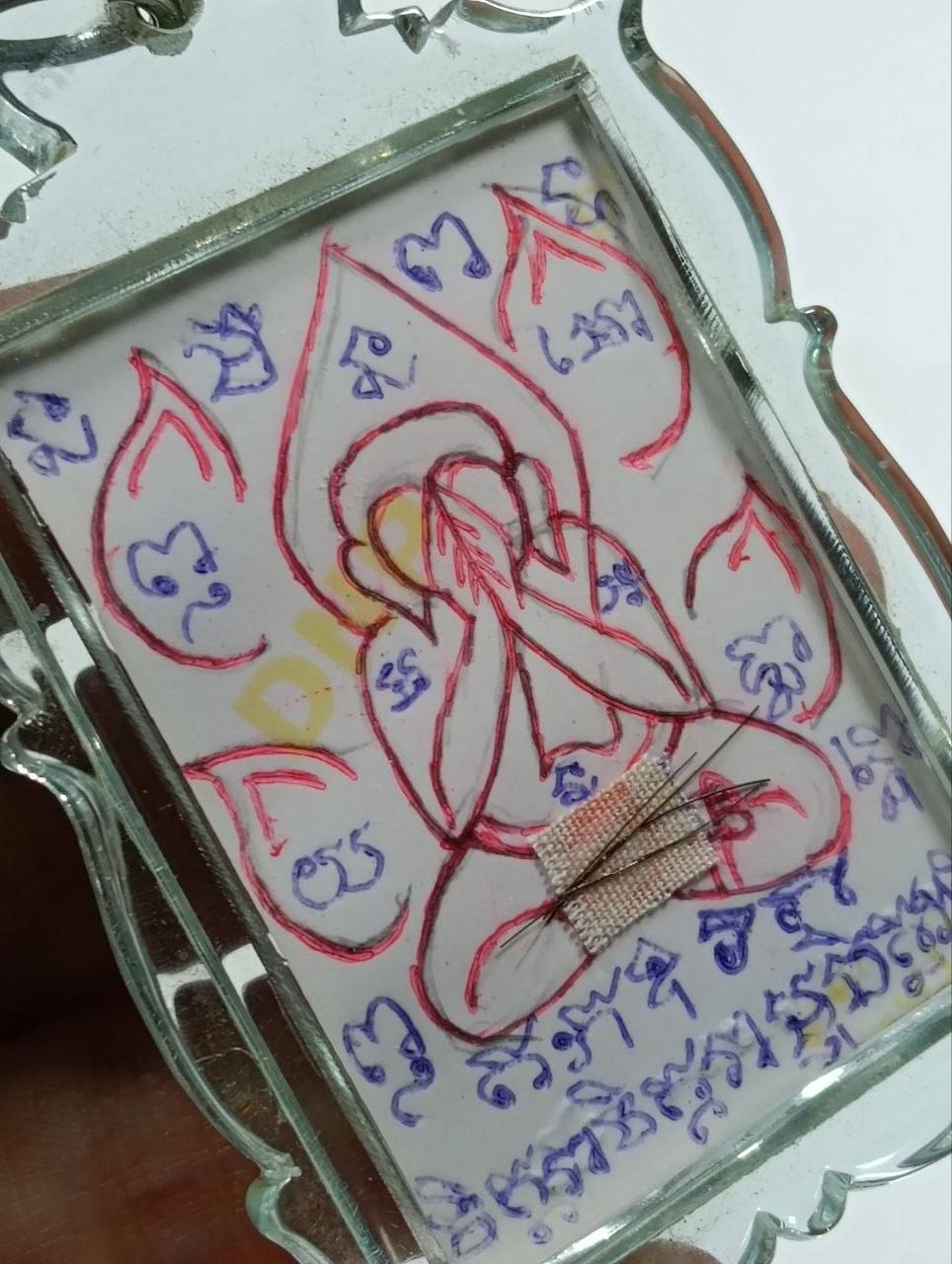 阿赞拜早期自身法照（手绘掩面必达经文版） | Jin Thai Fo Pai