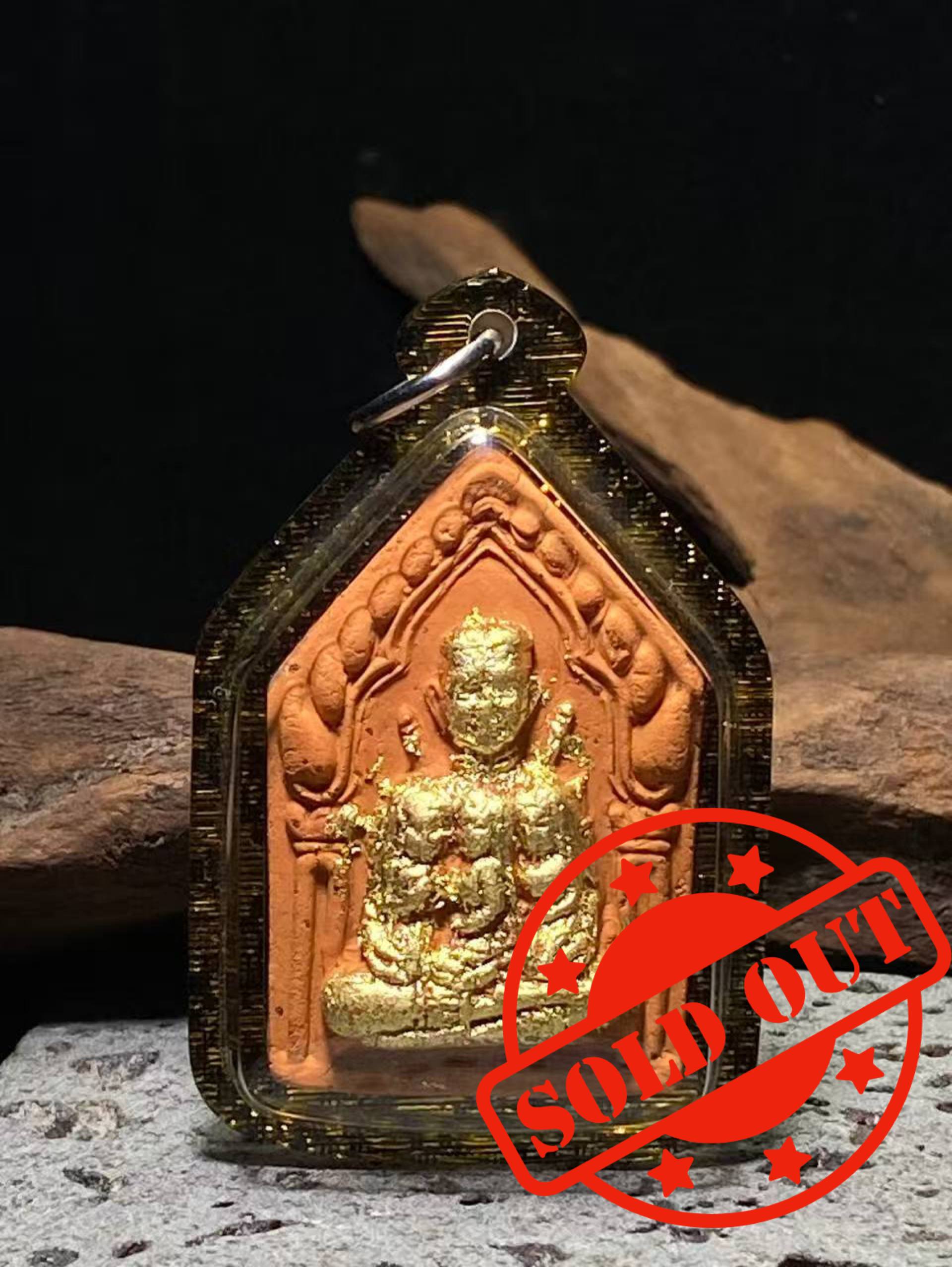 Jin Thai Fo Pai - KRUBA KAMPENG AJARN BOY富裕桃花坤平抱妻限量督造9枚（祭祖金箔5支符管）