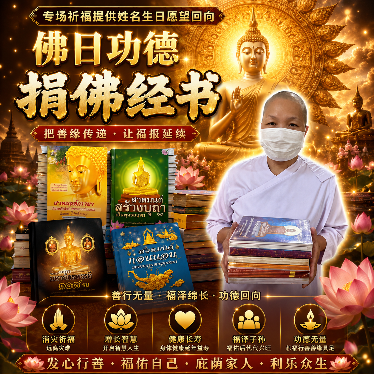 Jin Thai Fo Pai - 泰国佛日捐佛经书/1本