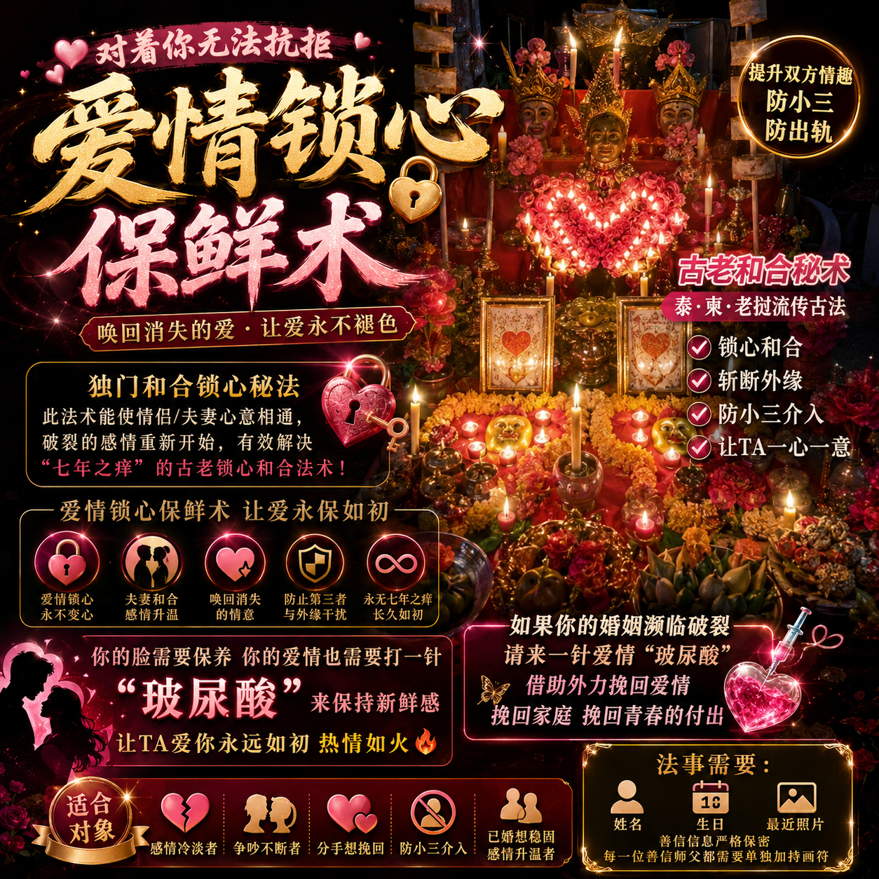 Jin Thai Fo Pai - 爱锁情心保鲜术｜感情和合 · 婚姻保鲜 · 缘分祈福法事