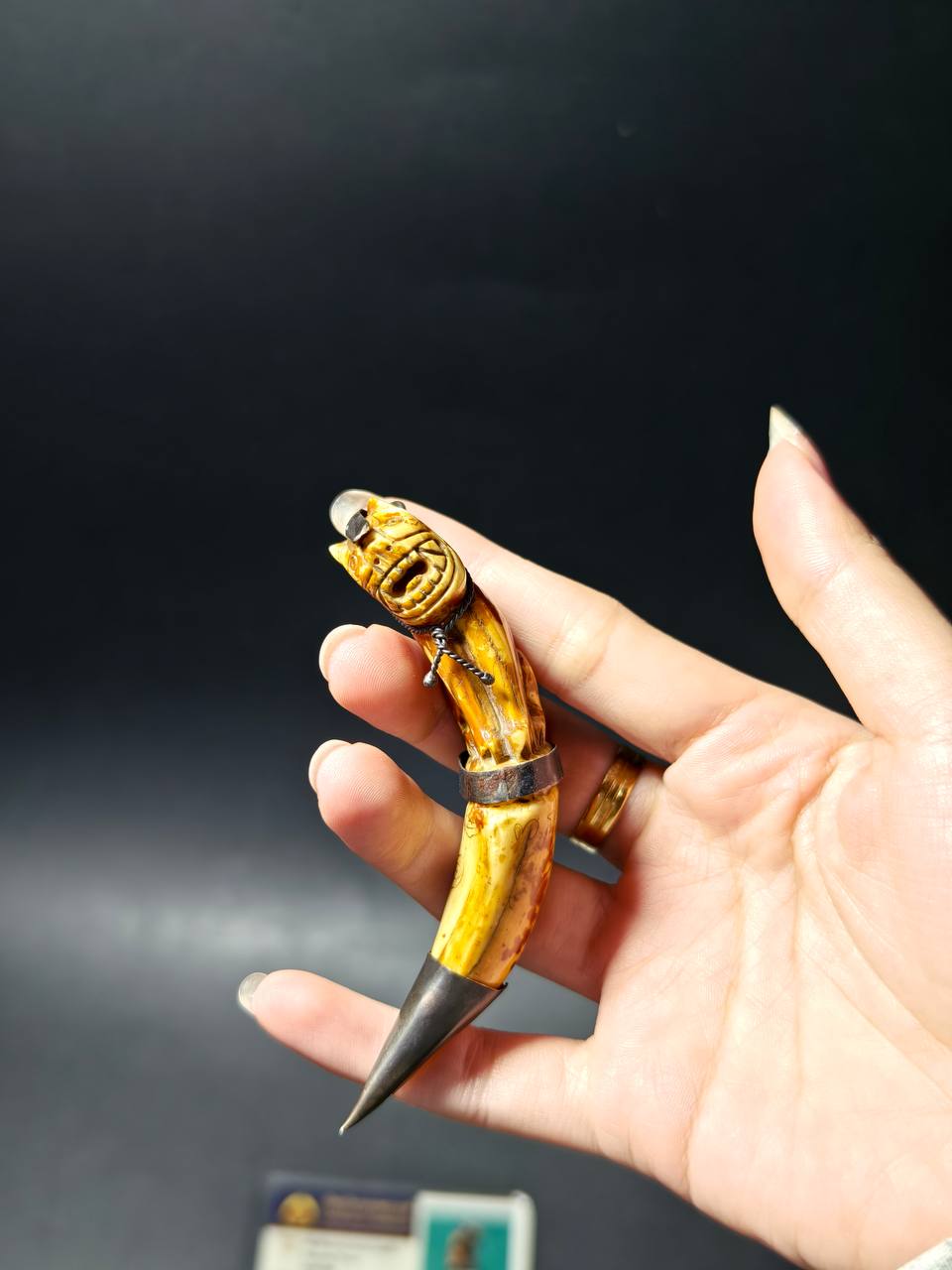 龙婆本｜B.E.2538 孤品天然老虎牙虎王｜手工雕刻・鉴定卡｜68030336｜现货实拍 | Jin Thai Fo Pai