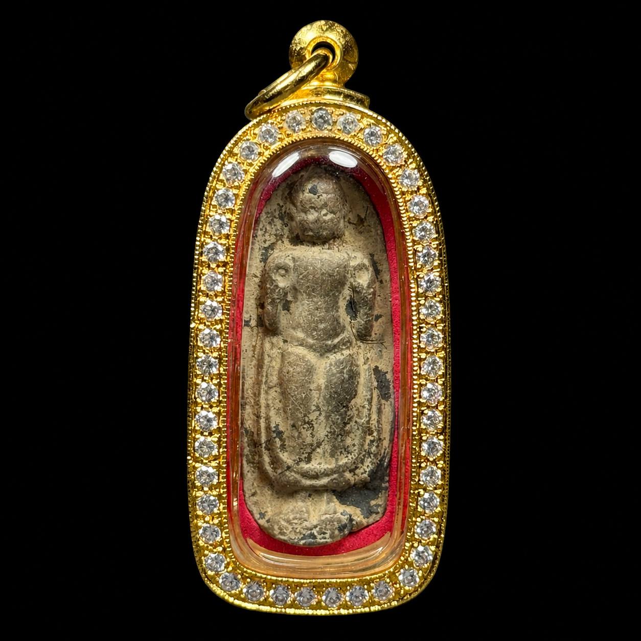 PHRA PHANATBODI｜B.E.2499（1956）｜Wat Saranat Thammaram｜土质老佛牌｜附泰国鉴定卡 | Jin Thai Fo Pai