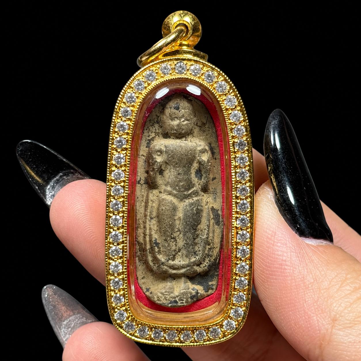 PHRA PHANATBODI｜B.E.2499（1956）｜Wat Saranat Thammaram｜土质老佛牌｜附泰国鉴定卡 | Jin Thai Fo Pai