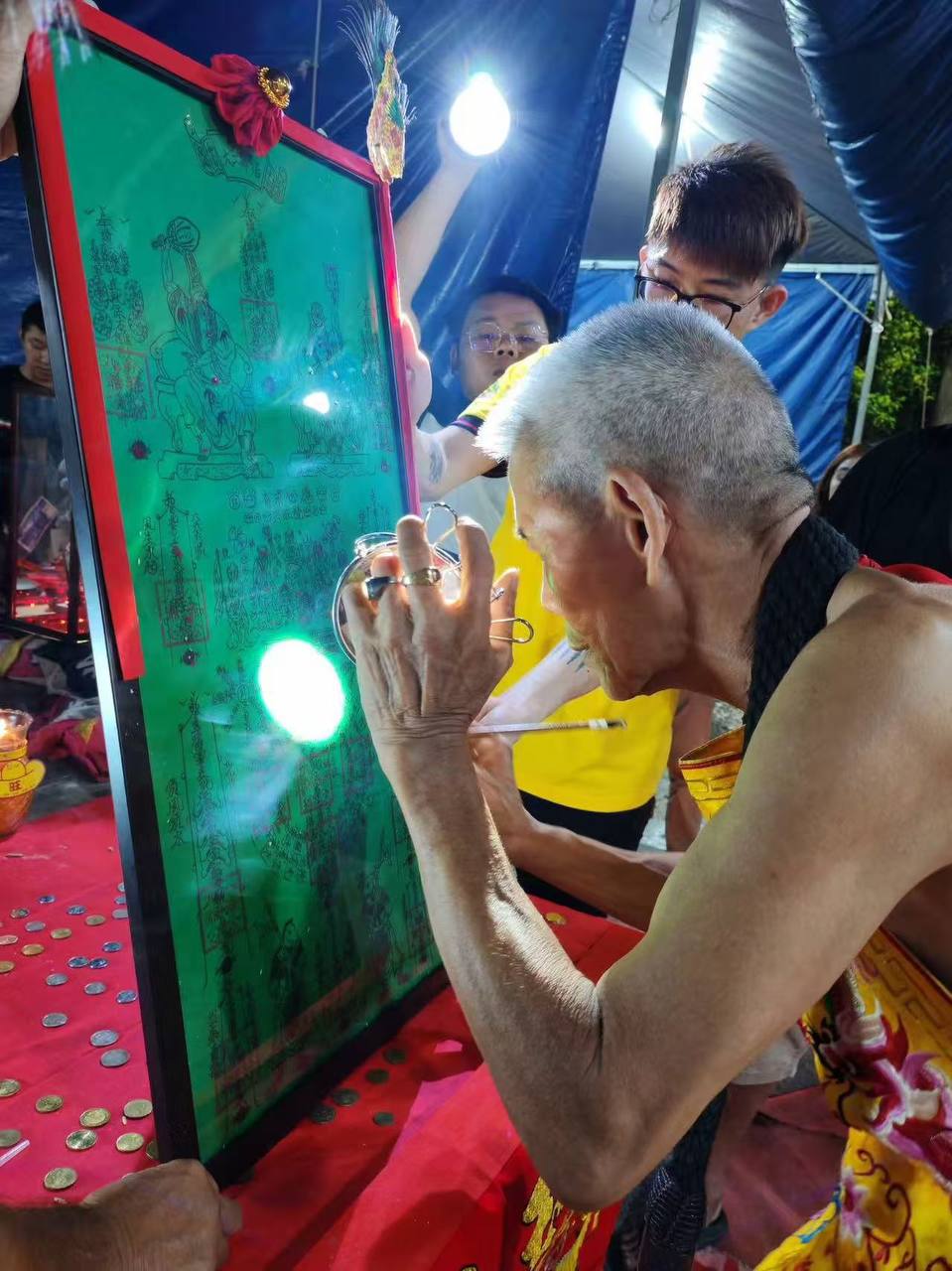 量身定制｜阴府大二伯爷｜算不完招财符 · 34寸巨幅手绘定制大符 | Jin Thai Fo Pai