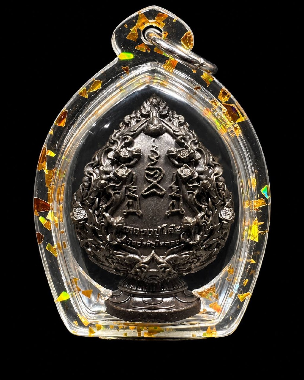 龙婆多 LP TOH｜佛历2566那达那掩面必打佛｜Wat Tham Singto Thong寺庙督造·立体小立尊·Longya彩绘·底部Na Tha Na符文 | Jin Thai Fo Pai