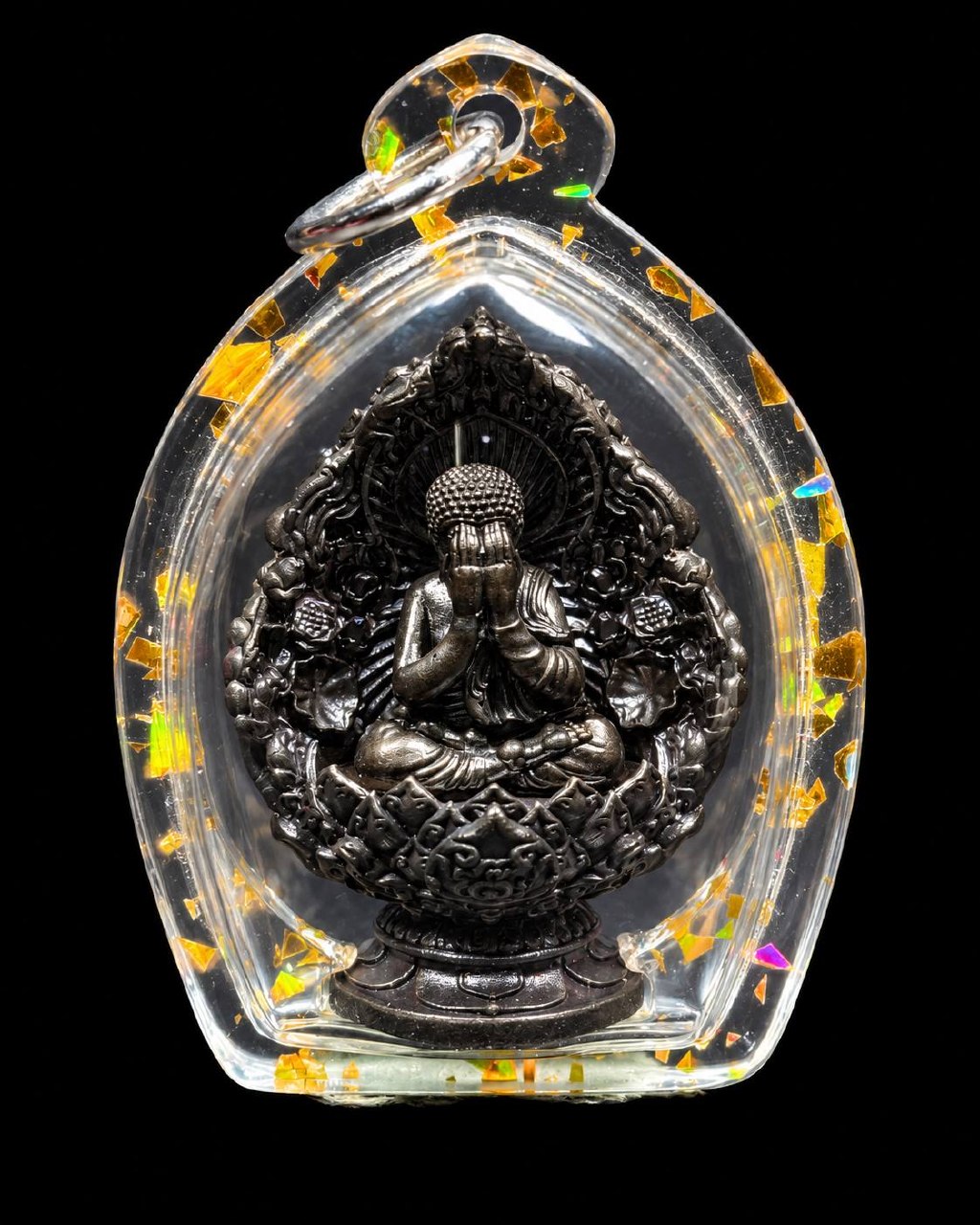 龙婆多 LP TOH｜佛历2566那达那掩面必打佛｜Wat Tham Singto Thong寺庙督造·立体小立尊·Longya彩绘·底部Na Tha Na符文 | Jin Thai Fo Pai