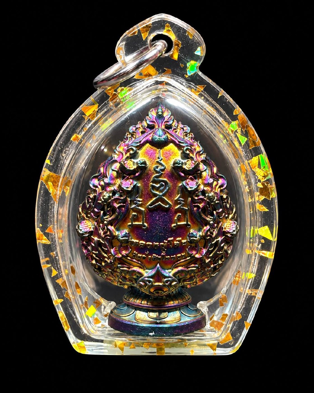 龙婆多 LP TOH｜佛历2566年那达那掩面必打佛｜Wat Tham Singto Thong寺庙督造·立体小立尊·Longya彩绘·底部Na Tha Na符文 | Jin Thai Fo Pai