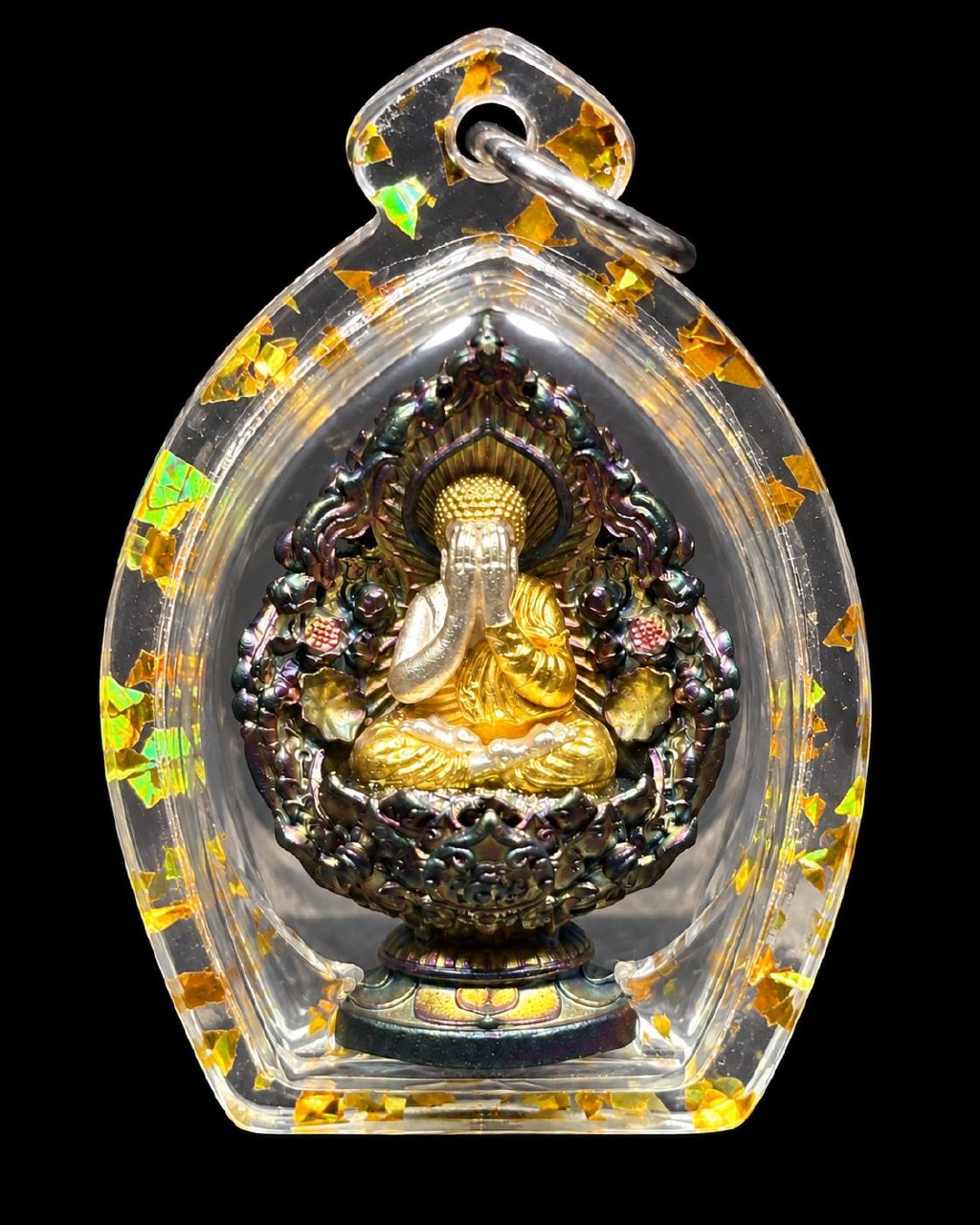 龙婆多 LP TOH｜佛历2566年那达那掩面必打佛｜Wat Tham Singto Thong寺庙督造·立体小立尊·Longya彩绘·底部Na Tha Na符文 | Jin Thai Fo Pai