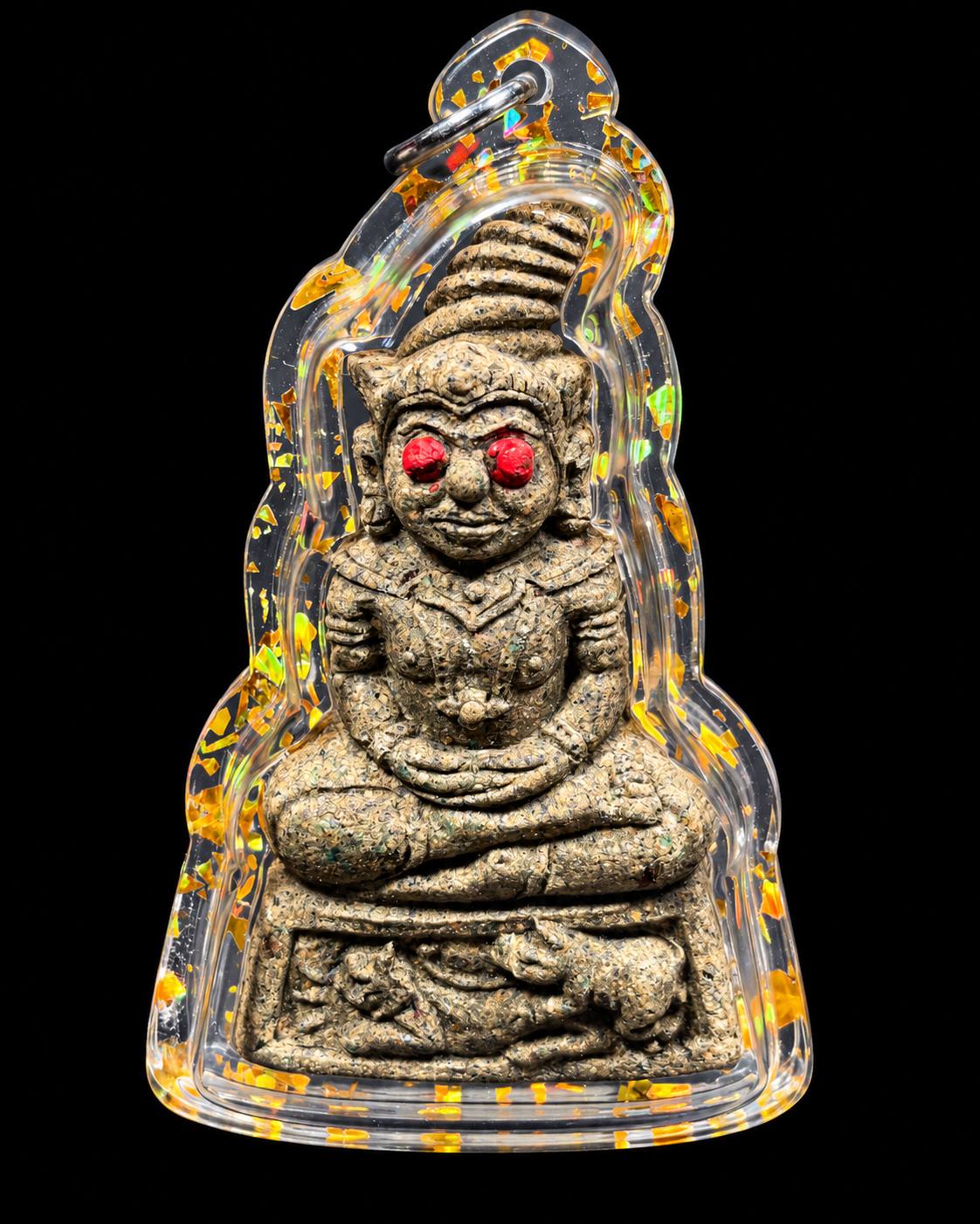 古巴康斌 Kruba Kampeng｜双尊帕罂 Phra Ngan × Moo Sep Ser 猪骑虎｜限量49枚·700多种传统圣料·无阴料特别版·背面嵌入数十年老帕罂·手写符管 | Jin Thai Fo Pai